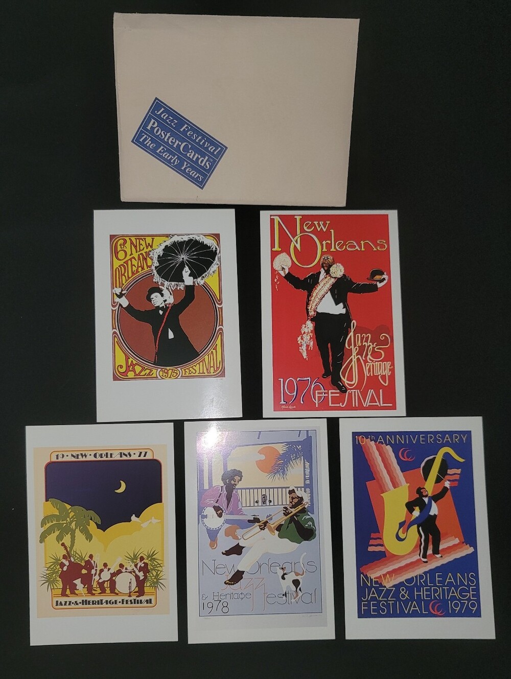 2 New Orleans Jazz Festival Poster Card Sets